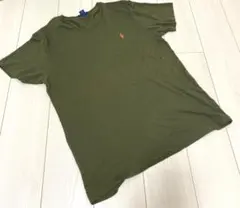 Polo By Ralph Lauren オリーブ色 Vネック Tシャツ 半袖