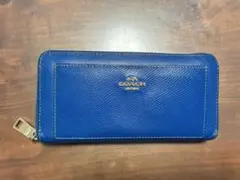 COACH 長財布 ブルー ラウンドファスナーのサムネイル