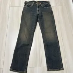 Wrangler ダークブルー ストレートレッグジーンズ