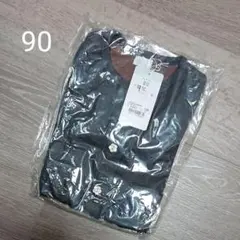 新品 コンビミニ 花ボタン カーディガン 90