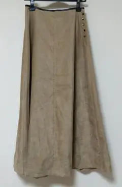 BEAMS HEART スエード調 ロングスカート