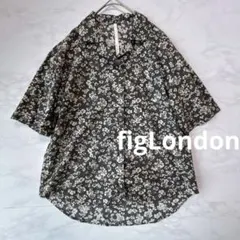 fig London フィグ ロンドン 小花柄オープンカラーブラウス 日本製のサムネイル