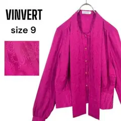 【美品】バンベール VINVERT ペイズリー柄 総柄 シャツ ブラウス 短丈
