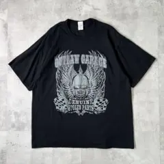 ゆ*孫様 USA古着　OUTLAW GARAGE　Tシャツ　バイカー　モーターサ