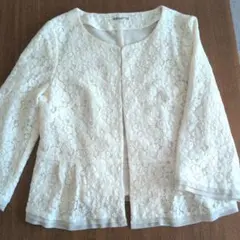 BRIGITTE ノーカラーレースジャケット
