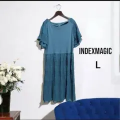 INDEXMAGICインデックスマジックレースワンピースグリーンLサイズのサムネイル