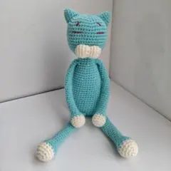 遊べるあみぐるみ ネコ【びゃくぐん】 ハンドメイド