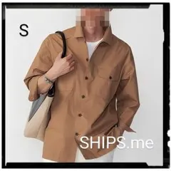 SHIPS.me【美品】ポプリン7分袖BDUシャツ