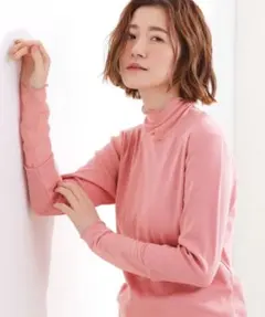 シアー切替ハイネックプルオーバー