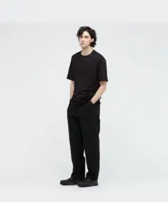 ユニクロ＋ＪスーピマコットンリラックスフィットクルーT（半袖）黒Ｌサイズ