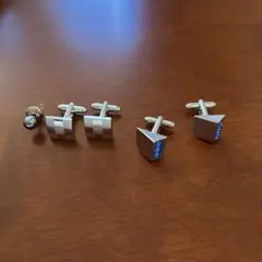 カフリンクス ２組　ブラックパールネクタイピン(フェイク)