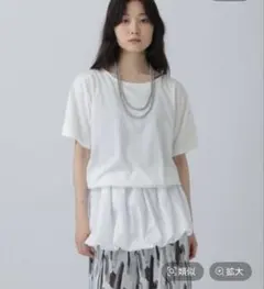 LEPSIM 裾バルーンドロストプルオーバー　白 FREEサイズ　☆美品☆のサムネイル