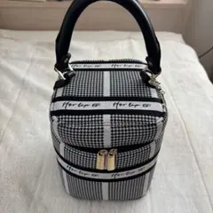 herlipto jacquard vanity bag silver - メルカリ