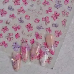 大人気商品！ピンクのフラワーネイルシール