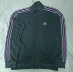 新品同様♬　adidas　トラックトップ　ジャージ　IK7331　灰／紫