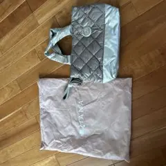 DIANA シルバー キルティング トートバッグ