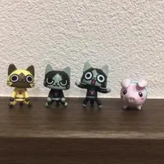 モンスターハンター アイルー バスボール 4種 フィギュア マスコット モンハン
