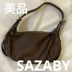 美品ショルダーバッグ ワンハンドルバッグ　革　サザビーSAZABY ブラウン