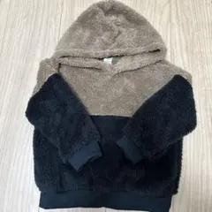 SHEIN ボアパーカー 104 (4Y) ブラウン/ブラック