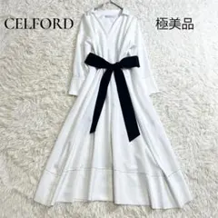 上品✨セルフォード ドッキングプリーツワンピース ロング ニット A 