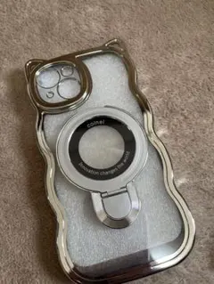 猫型/iPhone13用透明ケース