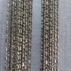 ブラックビーズロングネックレス