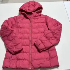 ユニクロ　フード付き中綿ダウン　150 ピンク