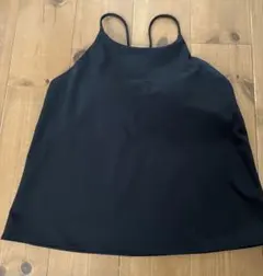 ✨新品【UNIQLO クレープジャージーブラキャミソール 】ブラックL ふじあみ
