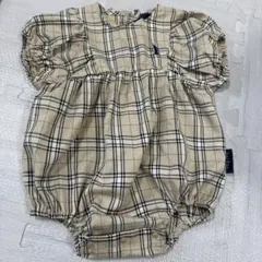 EASY BOY チェック柄　ロンパース　夏服　70〜80