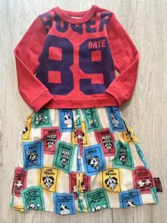 ☆ラブレボ☆オールドパンディ切替ワンピース☆100㌢☆used☆のサムネイル