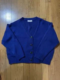 B:MING by BEAMS ネイビー ボタン付きカーディガン