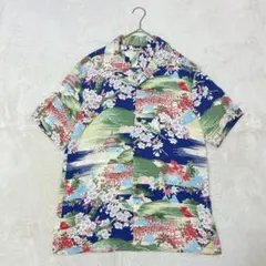 極美品/XL サンサーフ 東洋 アロハシャツ 半袖 太陽トライバル