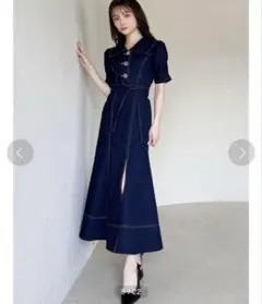 ステッチデザインロングワンピース RESEXXY