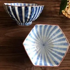 波佐見焼　濃十草六角　小鉢2個のサムネイル