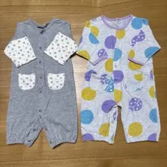 西松屋　ロンパース　長袖　50-60cm　2点セット　まとめ売り