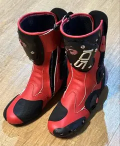 ぼんちゃん 様専用DUCATI バイク用靴 ブラック/レッド - メルカリ