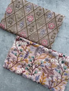 赤字スタート‼️ インド刺繍生地