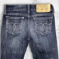 MOUSSY マウジー パウダーデニム24インチ スキニー ストレート 濃紺