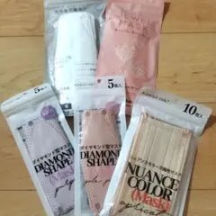 新品未開封 ジュエルマスク・ダイヤモンド型立体マスク・ニュアンスカラーセット