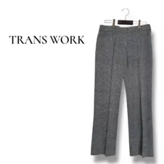 【年末処分セール✨年内発送】【トランスワーク】L ヘリンボーンフレアパンツ