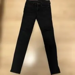 ブラック スキニーパンツ 前ポケット付き