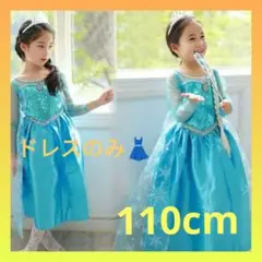 アナ雪 お誕生日 新品 クリスマス 110cm エルサ風 プリンセスドレス