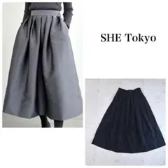 SHE Tokyo 異素材切り替え タイトスカート ブラック SHE Tokyo 異素材切り替え タイトスカート ブラック - メルカリ