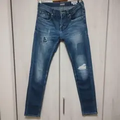 BAYFLOW(ベイフロー)リペア加工ストレッチデニムパンツサイズ２８