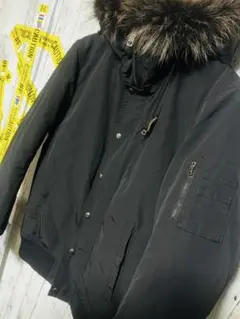 爆限定 LOUNGE LIZARD ラクーンファー付きミリタリーブルゾン y2k