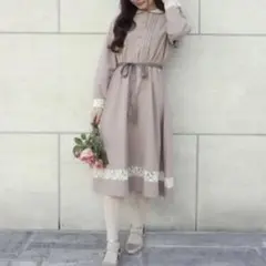 Fi.n.t フィント レース使い丸衿ワンピース