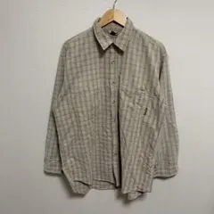 【L408】 Coleman チェックフラップシャツ サイズL ブラウンのサムネイル