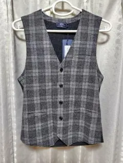 gim. グレー系チェック ノースリーブベスト