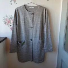 長袖 ノーカラージャケット