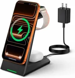 ADADPU 3in1 ワイヤレス充電器 3台同時充電スタンド PD3.0
